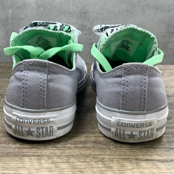 Converse All-Star Chuck Taylor~Women’s~Grey w/ Mint Green Double Tongue~Size 6 - Picture 5 of 9